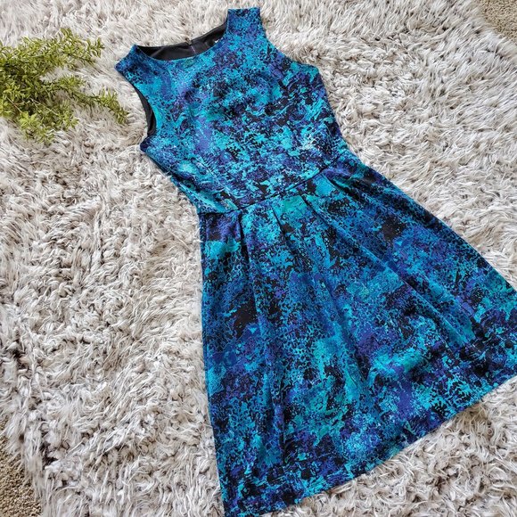 Mossimo- Blue and Black Skater Dress - Picture 4 of 7